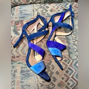Vince Camuto Chakeetan Blue/Purple Suede Strappy Dress Sandals